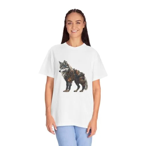 Mechanical Wolf Unisex T-Shirt - Unique Graphic Tee for Animal Lovers - Image 10