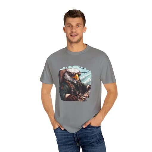 Pilot Eagle Unisex Garment-Dyed T-Shirt - Adventure Apparel for Aviation Enthusiasts - Image 27