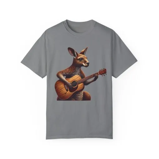 Cool Kangaroo Playing Guitar Unisex T-Shirt - Unique Gift for Music Lovers - Image 29