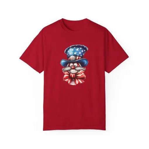 Patriotic Cat Unisex Garment-Dyed T-Shirt – Festive 4th of July Vibe - Image 17