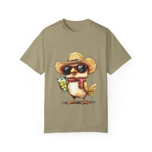 Funny Beach Bird T-Shirt - Unisex Garment-Dyed Summertime Tee - Image 13