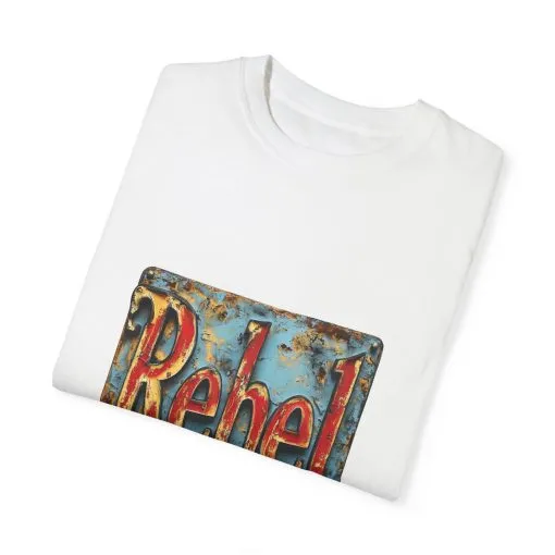 Rebel Unisex Garment-Dyed T-Shirt - Vintage Style Graphic Tee - Image 6