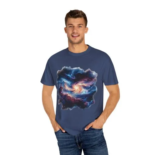 Cosmic Swirl Unisex Garment-Dyed T-Shirt - Perfect for Dreamers and Star Gazers - Image 23