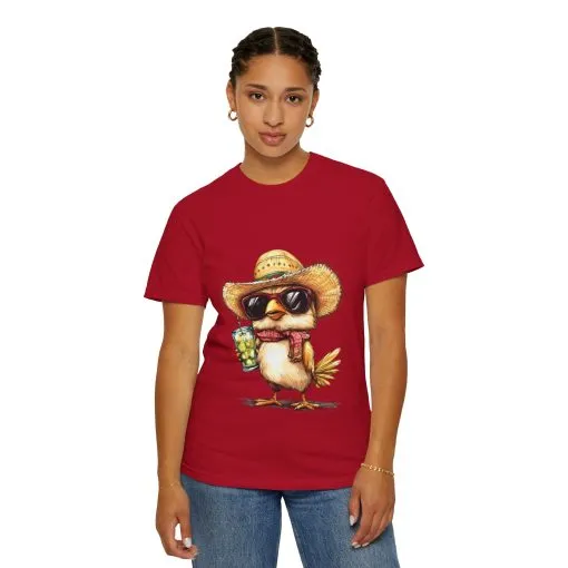 Funny Beach Bird T-Shirt - Unisex Garment-Dyed Summertime Tee - Image 40