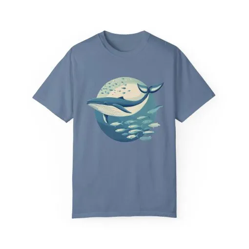 Whale Watching Unisex Garment-Dyed T-Shirt | Ocean Lover's Tee - Image 17