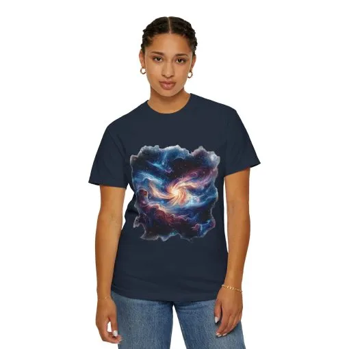 Cosmic Swirl Unisex Garment-Dyed T-Shirt - Perfect for Dreamers and Star Gazers - Image 28