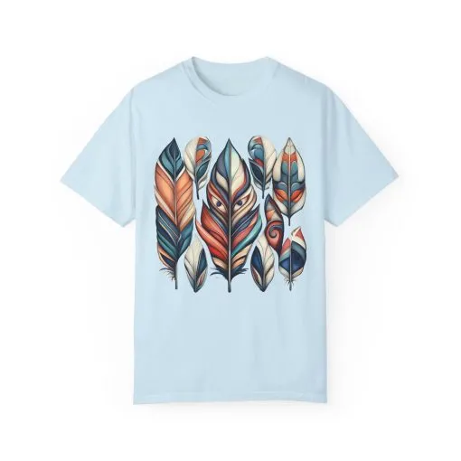 Bohemian Feathers Unisex T-Shirt - Artistic Nature Design - Image 36