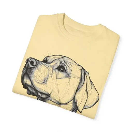 Stylish Dog Portrait Unisex Garment-Dyed T-Shirt - Image 10