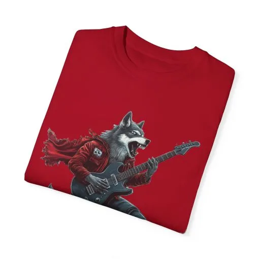 Rockin' Wolf Unisex Garment-Dyed T-Shirt - Perfect for Music Lovers - Image 22