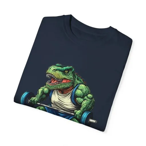 Gym Dinosaur Unisex Garment-Dyed T-Shirt - Fitness Tee for Workout Enthusiasts - Image 43