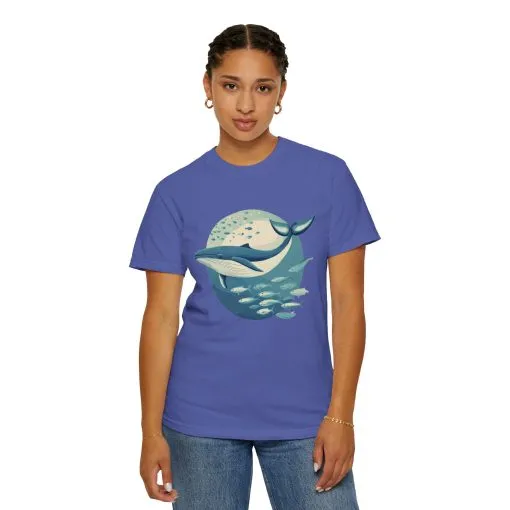Whale Watching Unisex Garment-Dyed T-Shirt | Ocean Lover's Tee - Image 16