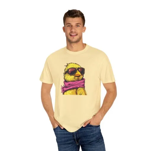 Cool Chick Unisex Garment-Dyed T-Shirt - Fun Bird Design - Image 11