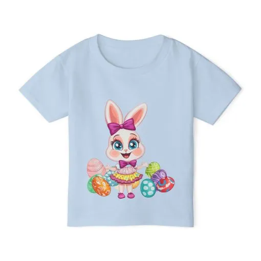 Cute Easter Bunny Toddler T-Shirt | Heavy Cotton™ Toddler Tee - Image 4
