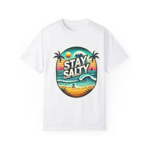 Stay Salty Unisex Garment-Dyed T-Shirt – Perfect for Beach Lovers & Summer Vibes - Image 5