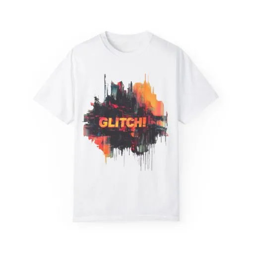 Trendy Unisex ‘GLITCH!’ T-Shirt - Vibrant Streetwear Inspired Tee - Image 5
