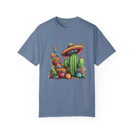 Vibrant Cactus Fiesta T-Shirt - Unisex Garment-Dyed Tee for Summer Celebrations - Image 41