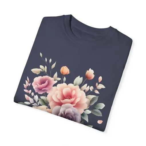 Floral Garden Unisex Garment-Dyed T-Shirt | Soft and Stylish Tee for Spring and Summer Occasions - Image 34