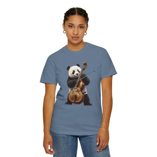Cute Panda Playing Cello Unisex T-Shirt - Funny Animal Graphic Tee - Image 32