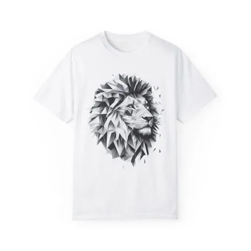 Geometric Lion Unisex T-shirt - Bold, Artistic Design for Animal Lovers - Image 2
