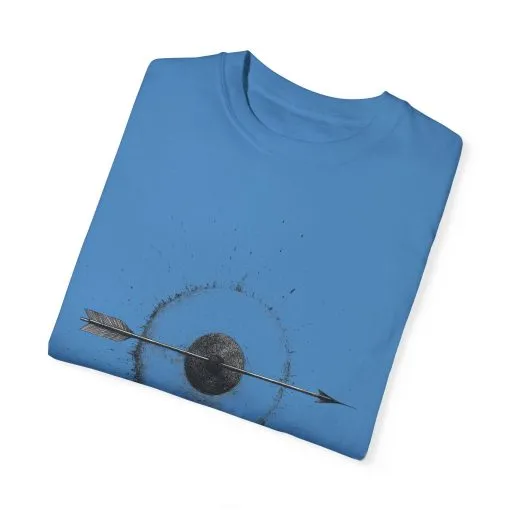 Unisex Garment-Dyed T-shirt with Unique Arrow and Target Design - Perfect for Casual Wear and Gifts - Image 43
