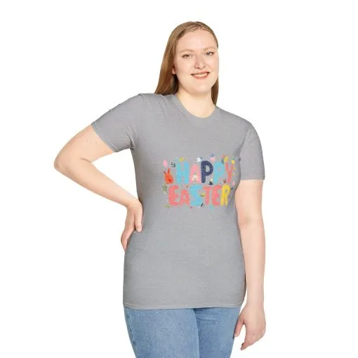Happy Easter Unisex Softstyle T-Shirt - Vibrant Seasonal Tee for Spring Celebrations - Image 18