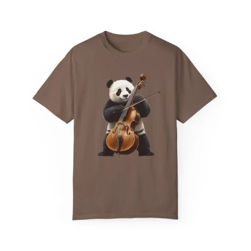 Cute Panda Playing Cello Unisex T-Shirt - Funny Animal Graphic Tee - Image 17