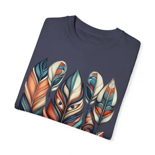 Bohemian Feathers Unisex T-Shirt - Artistic Nature Design - Image 52