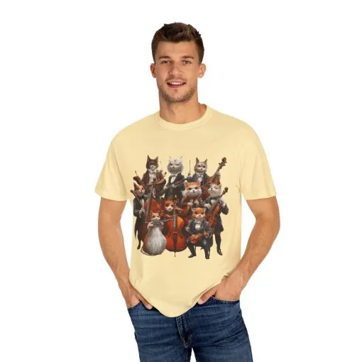 Whimsical Cat Orchestra Unisex T-Shirt - Perfect Gift for Animal Lovers - Image 3