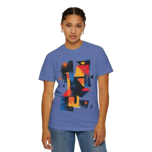 Colorful Abstract Art T-Shirt | Unisex Garment-Dyed Tee - Image 36