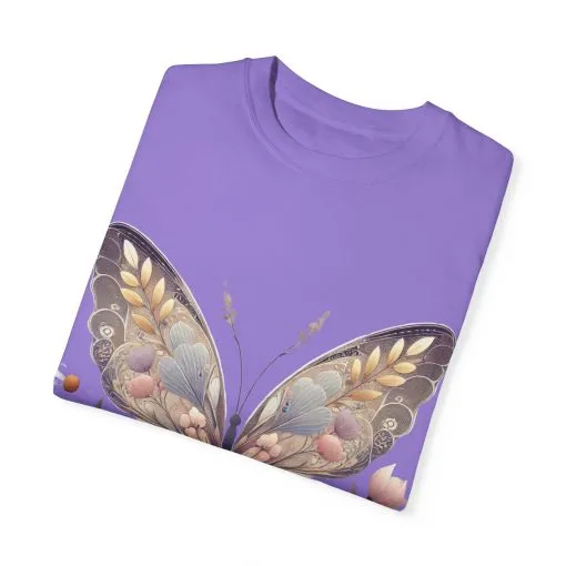 Butterfly Wings Unisex Garment-Dyed T-Shirt - Nature-Inspired Design - Image 26