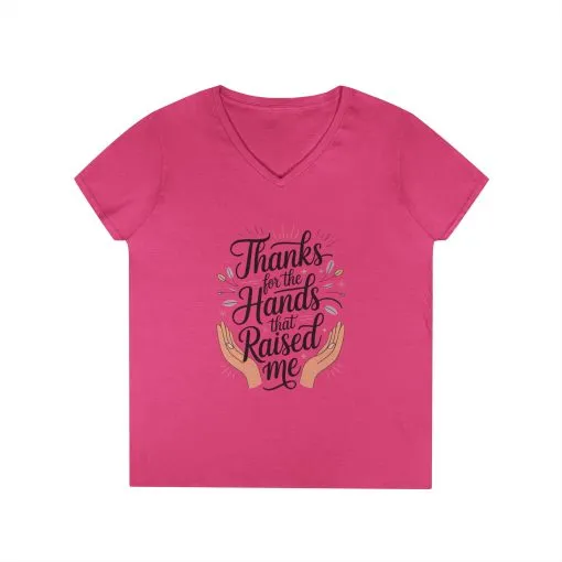 Grateful Hands V-Neck T-Shirt, Mother's Day Gift, Appreciation Tee, Family Love Shirt, Empowering Woman Top, Inspirational Shirt - Image 11