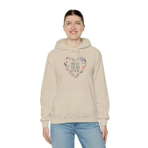 Floral Heart Mom Hoodie - Best Mom Ever Sweatshirt for Mother's Day, Gift for Mom, Cozy Sweatshirt for Women, Everyday Wear, New Mom Gift - Image 21