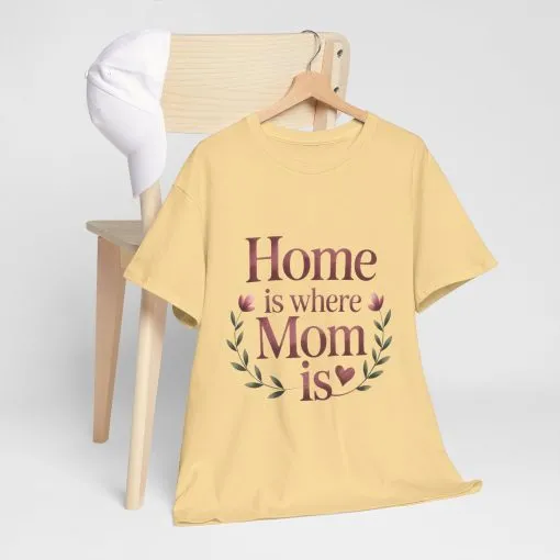 Home is Where Mom Is Unisex Tee, Cozy Cotton T-Shirt for Mothers, Perfect Gift for Mother's Day, Casual Everyday Wear, mother's day gift - Image 11