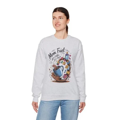 Mom Fuel Unisex Crewneck Sweatshirt, Perfect for Coffee Lovers, Gifts for Moms, Cozy Casual Wear, Funny Graphic Sweatshirt, Mother's Day - Image 12