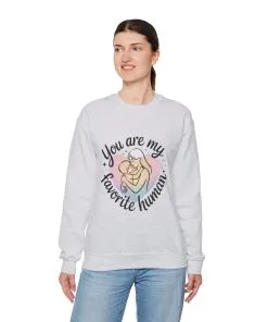 You Are My Favorite Human Mom Sweatshirt, Cute Pastel Heavy Blend Crewneck for Mothers Day, Cozy Gift for Moms, Mothers Day Gift