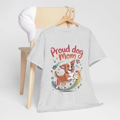 Proud Dog Mom Tee, Cute Pet Lover Shirt, Animal Lover Gift, Dog Mom T-Shirt, Funny Dog Apparel, Gift for Pet Owners, T-Shirt for Pet Moms - Image 4