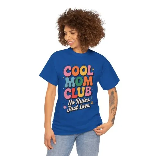 Cool Mom Club Tee, Fun Cotton T-Shirt for Moms, Mothers Day Gift, Parenting Humor Apparel, Fun Mom Shirt, No Rules Just Love Retro Style - Image 23