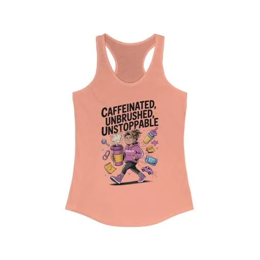 Caffeinated Mom Tank, Funny Mom Life Quote, Mother's Day Gift,New Mother Tired Mother Gift, Coffee Lover Gift, Coffee Addict Mom - Image 3