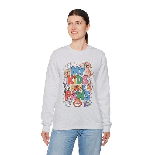 My Kids Have Paws Sweatshirt, Pet Lover Gift, Cute Animal Shirt, Cute Pet Mom Tee, Animal Parent T-Shirt, Gift for Animal Lovers